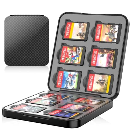 HEYSTOP Game Card Case for Nintendo Switch 2, 12 Game Card Holder Game Storage 12 Memory Card Storage Magnetic Closure Storage Box for Nintendo Switch 2 Accessory