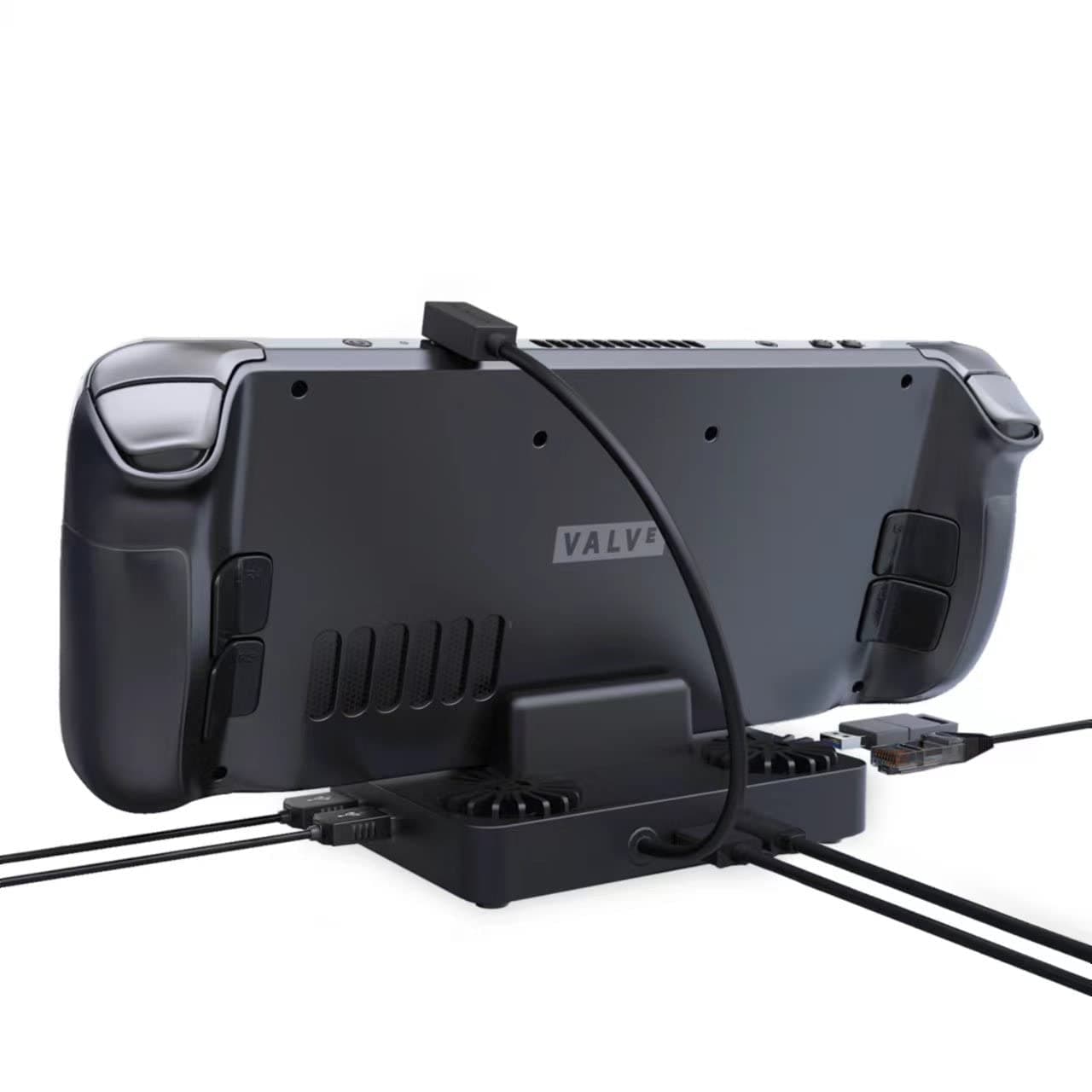 MEDIRONE Docking Station for Steam Deck: 6-in-1 Dock Station with Cooling Fan, HDMI 2.0 4K@60Hz, Gigabit Ethernet, 3 USB 3.0 Ports, 100W Speed Charging USB-C Port for Valve Steam Deck
