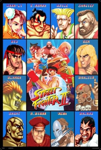 Gb Posters Streetfighter II Characters 61 x 91.5cm Maxi Poster
