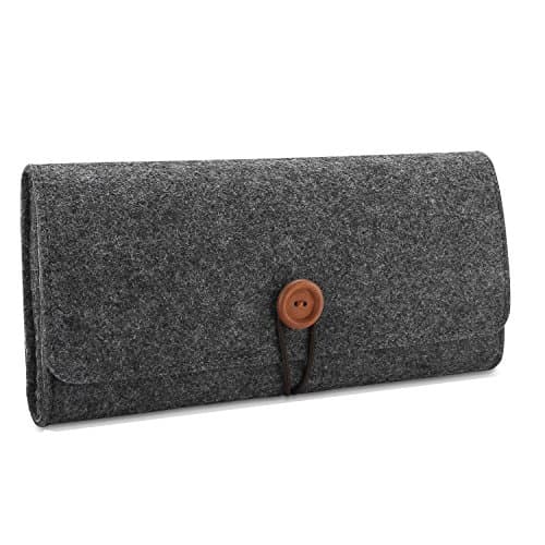ProCase Carrying Case for Nintendo Switch 2 2025, Portable Travel Bag Ultra Slim Felt Pouch for Nintendo Switch with 5 Game Cartridges Holders -Black