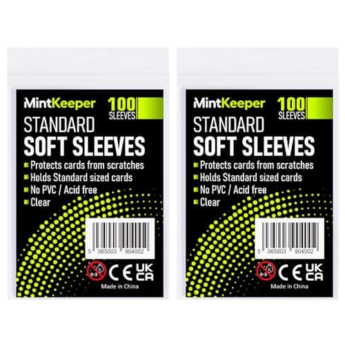 MintKeeper - Standard Soft Card Sleeves - Trading Card Penny Sleeves Compatible with Most Standard Sport and Trading Cards (2 Pack)
