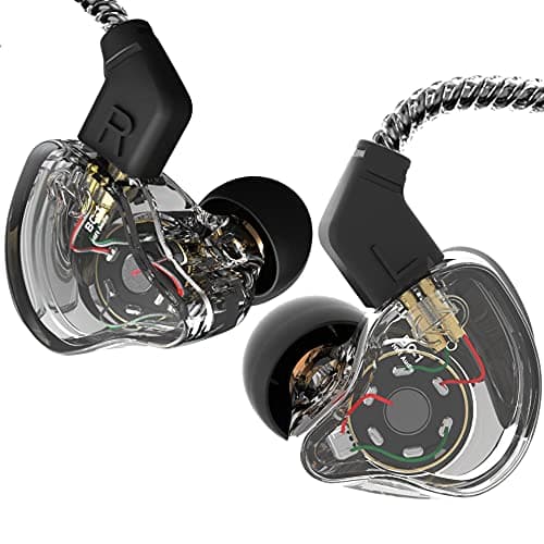 Yinyoo CCZ Melody Earphones Wired with Microphone Gaming Earbuds for Smartphones, PC In Ear Monitors HiFi IEM Deep Bass 1DD 1BA Hybrid with Detachable OFC Cable