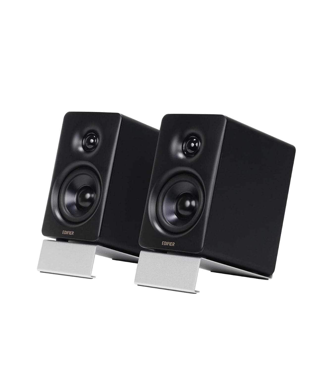 Edifier M60 Compact Desktop Speakers 2.0: Bluetooth 5.3, 66W RMS, Hi-Res Wireless Audio, LDAC, 3” Mid Bass & 1” Tweeter, USB-C/AUX Inputs, Multimedia Speaker with Stands for PC Gaming & Music – Black
