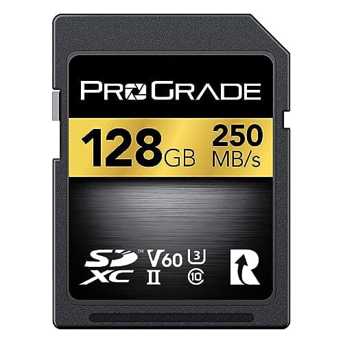 SD UHS-II 128GB Card V60 – Up to 130MB/s write speed and 250MB/s reading speed | For professional Vloggers, filmmakers, photographers and content curators – By Prograde Digital | Read Speed Up To 250Mb/S and Write Speed Up To 100Mb/S for Fast Capture, File Transfers, and Professional Workflows