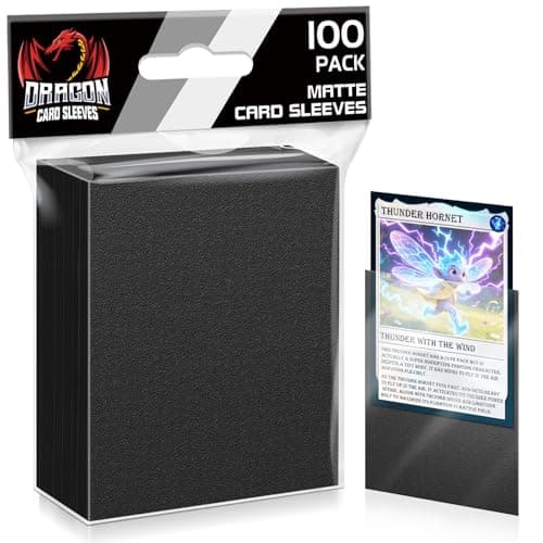 100ct Black Matte Card Sleeves for Trading Cards Protectors