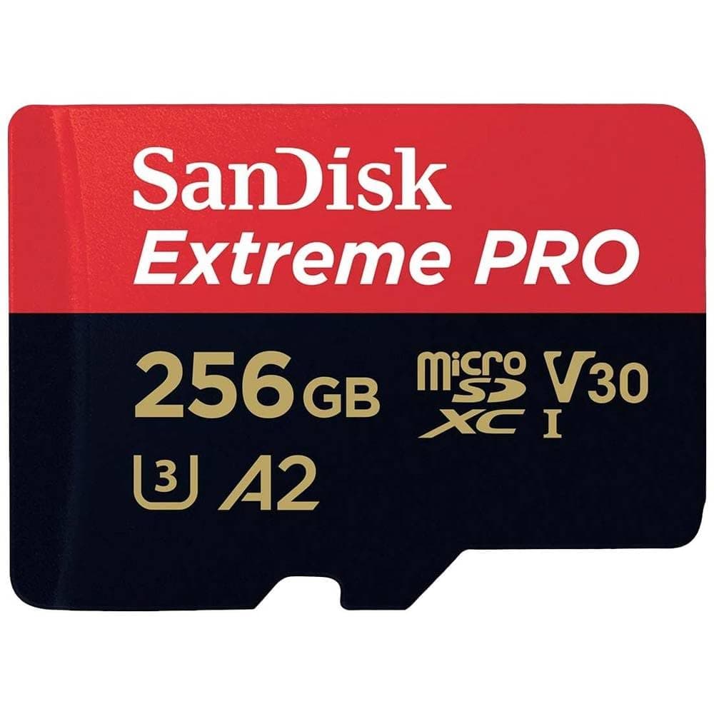 SanDisk Extreme PRO microSDXC Card 256GB Class 10 UHS-I v30 Video Speed Class Shockproof Waterproof