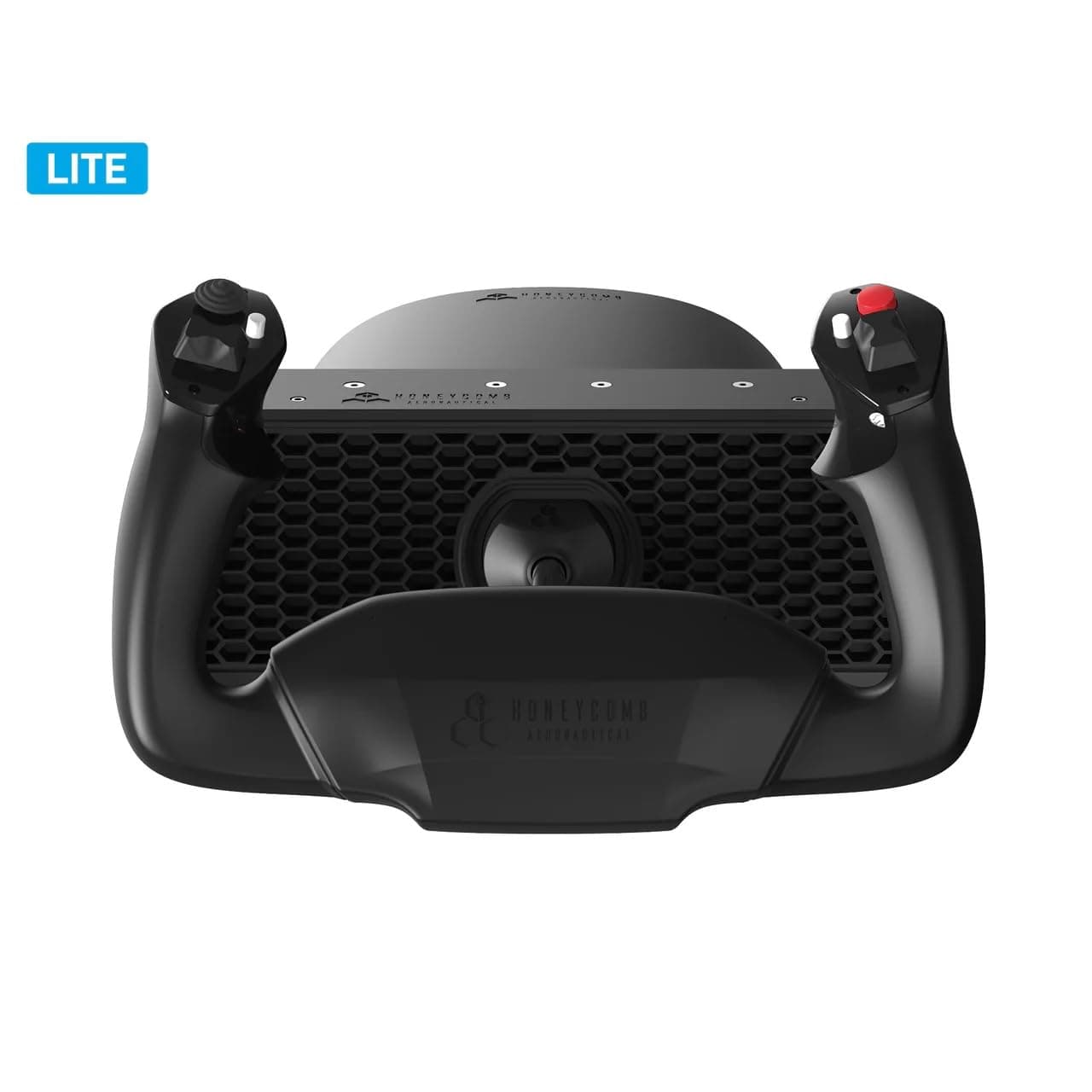 Honeycomb Alpha LITE - compact yoke for flight simulation, 180* rotation, programmable buttons, sturdy steel shaft, clear design perfect for sim beginners, plug & fly with MSFS 2024