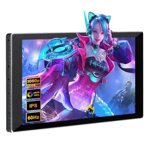 Wisecoco 7 Inch Touch Monitor 1080P IPS 1920x1080 60Hz Portable USB C HDMI Secondary Screen Ultra Slim for Switch PS5 Xbox Laptop PC Gaming
