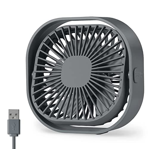 Desk Fan USB Small Fans for Office Bedroom Home Accessories, Powerful Wind