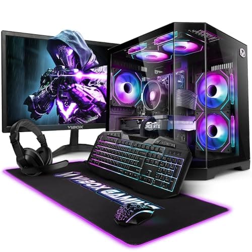 Vibox Gaming PC Bundle • AMD Ryzen 5 5500 6-Core • Nvidia RTX 3050 6GB • 16GB RAM • 500GB SSD • Windows 11 • 23" Monitor • WiFi • Black