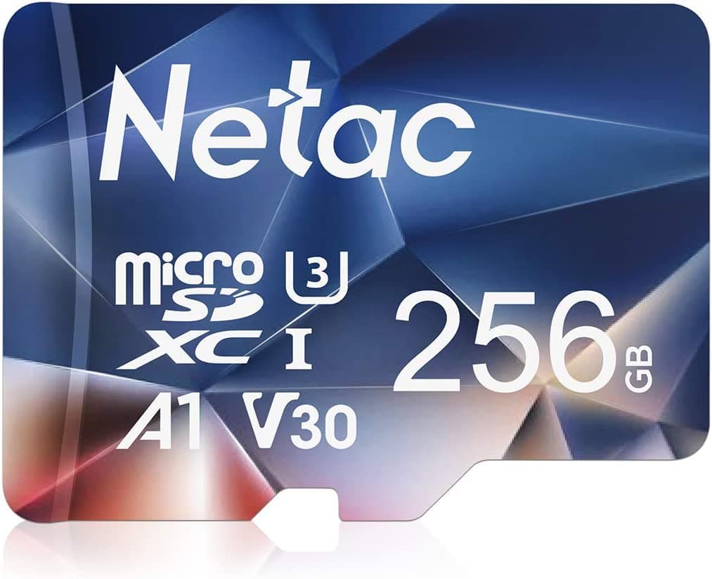 Netac 256GB Micro SD Card Up to 100MB/s TF Card UHS-1 MicroSDXC Memory Card A1, U1, C10, V30 High-Speed Expanded Storage Card for Smartphone/Camera/Bluetooth Speaker/Gaming/Movie