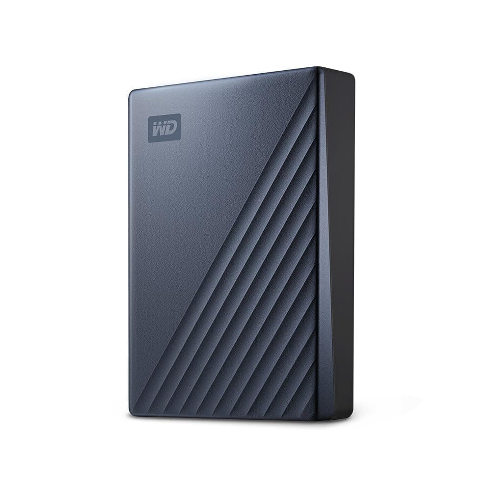 WD 4TB My Passport Ultra, portable external storage, external hard drive, software with defense against ransomware, backup and password protection, Works with PC, Xbox S|X, PS5, PS4, Midnight Blue