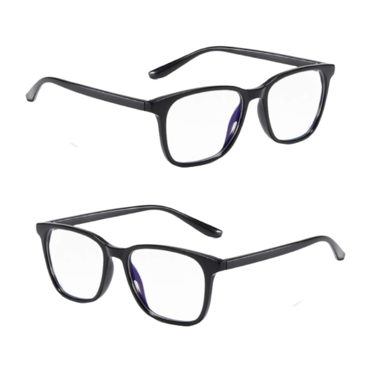 Blue Light Blocking Glasses x2 Pairs Generise Unisex Anti Glare Computer Gaming Glasses for Men & Women - Helps Prevent Headaches & Eye Strain - Lightweight, Fashionable Blue Light Glasses