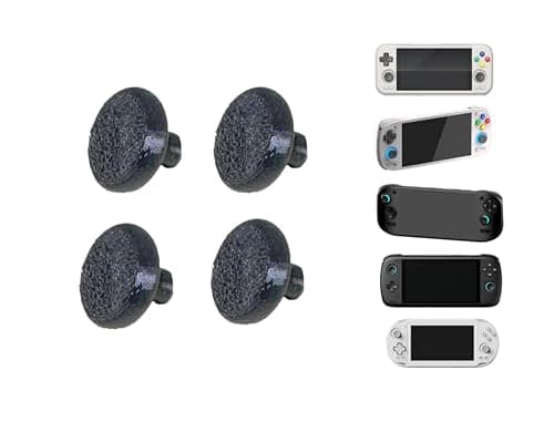 4-Pack Black Larger Thumbsticks for Ayn Odin 2, Portal, Retroid Pocket G2/6/5/4/4 Pro – 2 Pairs Taller Joystick Caps for Enhanced Precision & Comfort Compatible with Ayn & Retroid Handheld Consoles