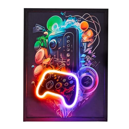 Global Gizmos Gamer Neon Sign Wall Light (Gaming Controller)
