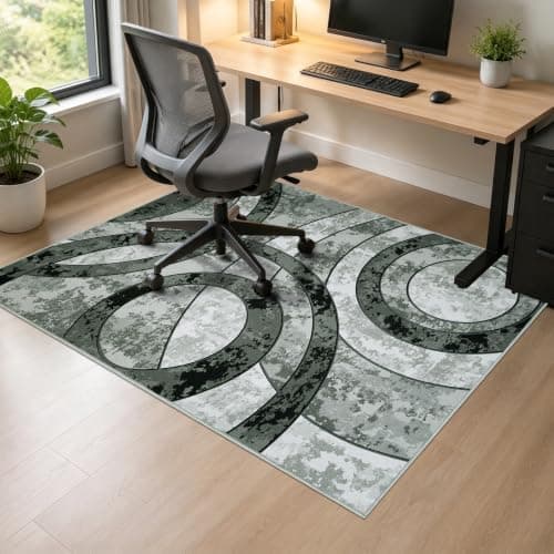 Homcomodar Office Chair Mat for Hardwood Floor 90x120cm Modern Floor Mat