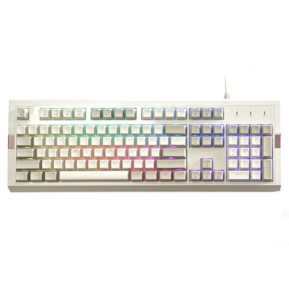 EPOMAKER Ajazz AK510 104 Keys Retro Mechanical Keyboard with PBT SP Spherical Keycaps and RGB Backlight for Gamer, Programmer, Office Work for or iOS Android Windows (Zorro Blue Switch)