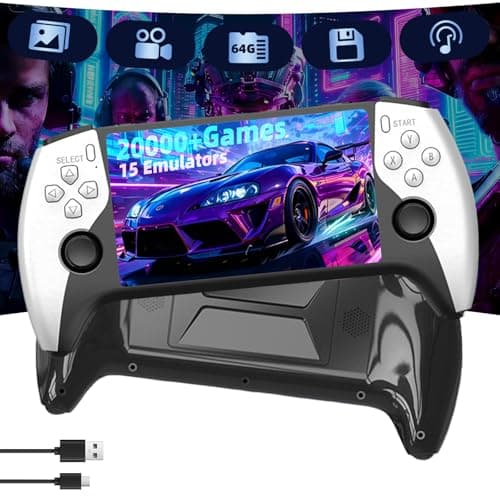SF3500 Retro Handheld Game Console 5.5" HD Screen,20000+ Games 23 Emulator Retro Gaming Console, 64G Emulator Supports connection to TV/Bluetooth controller, E-book,music,videos,picture,Plug&Play