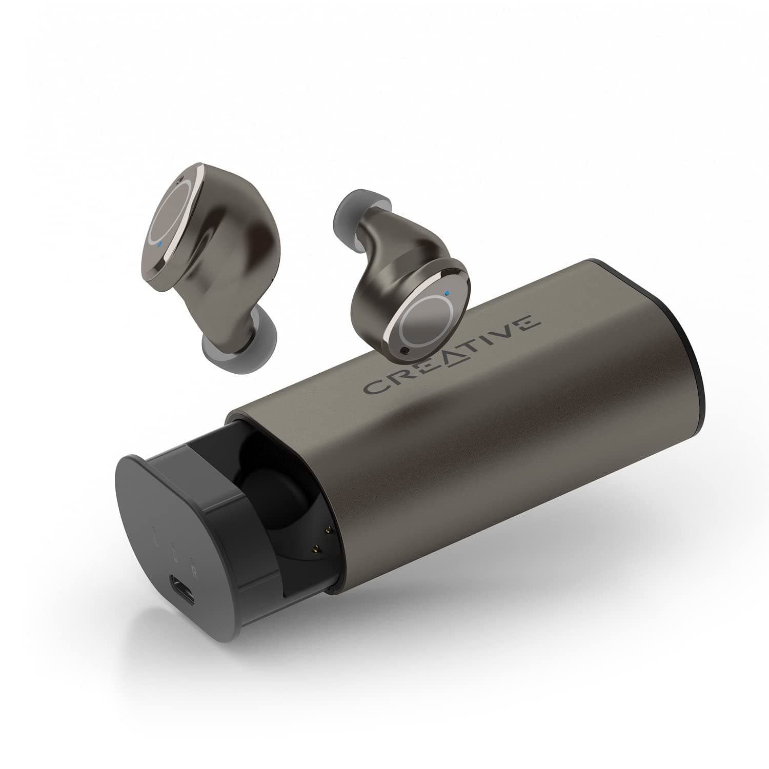 CREATIVE Outlier Pro True Wireless Headphone IPX5 Sweatproof In-ear earbuds, Hybrid ANC, Ambient Mode, Wireless Charging, Bluetooth 5.2, 60hr Battery