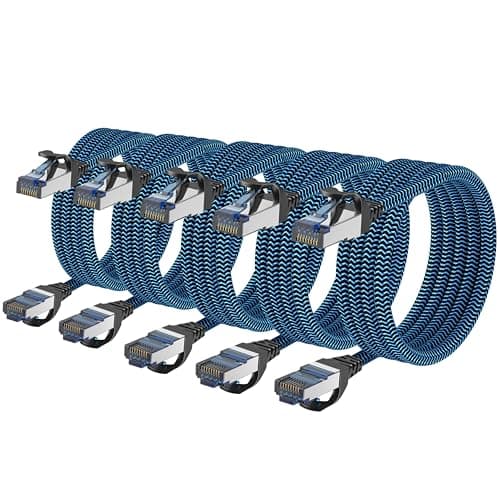CABNEER Ethernet Cable 1M 5 Pack, Cat 8 Internet Cable High Speed