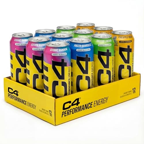 C4 Performance Energy Drinks Mixed Variety Pack 500ml (12 pack) | Sugar Free Energy Drink with 160mg Caffeine, 250mg Betaine, 1050mg Taurine | Low Calorie Fizzy Drinks for On the Go Energy and Focus