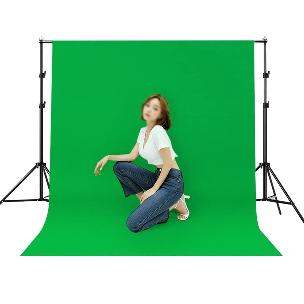 Chroma Key Green Screen Backdrop With Stand | Professional Photography Chroma Key Green Screen | Photo & Video Green Screen (Color : Green, Size : 3x4m)