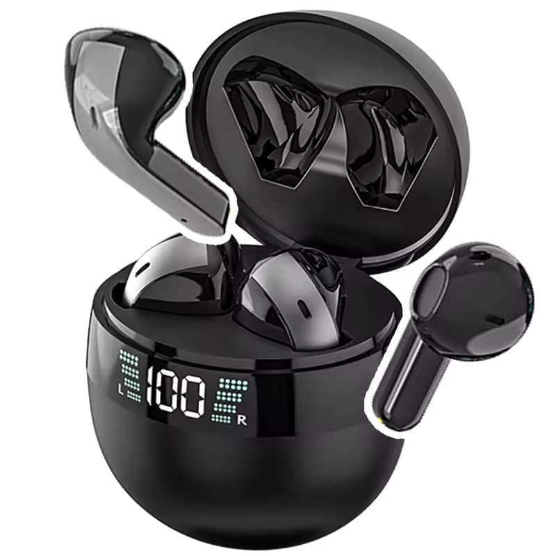 Wireless Gaming Earbuds, Bluetooth 5.5 Headphones in Ear with HiFi Stereo Deep Bass, 4 ENC Noise Cancelling Mic 48H Playtime, Dual LED Display, IPX-4 Waterproof, TYPE -C 5V 13MM speaker size
