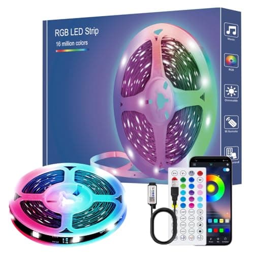 TK99SW LED Strip Light 2M, Led Lights with Smart App Control Remote, Music Sync Color Changing, 5050 RGB DIY Color Changing LED Strip Lights, TV Backlights for Bedroom, PC, Kitchen,Party