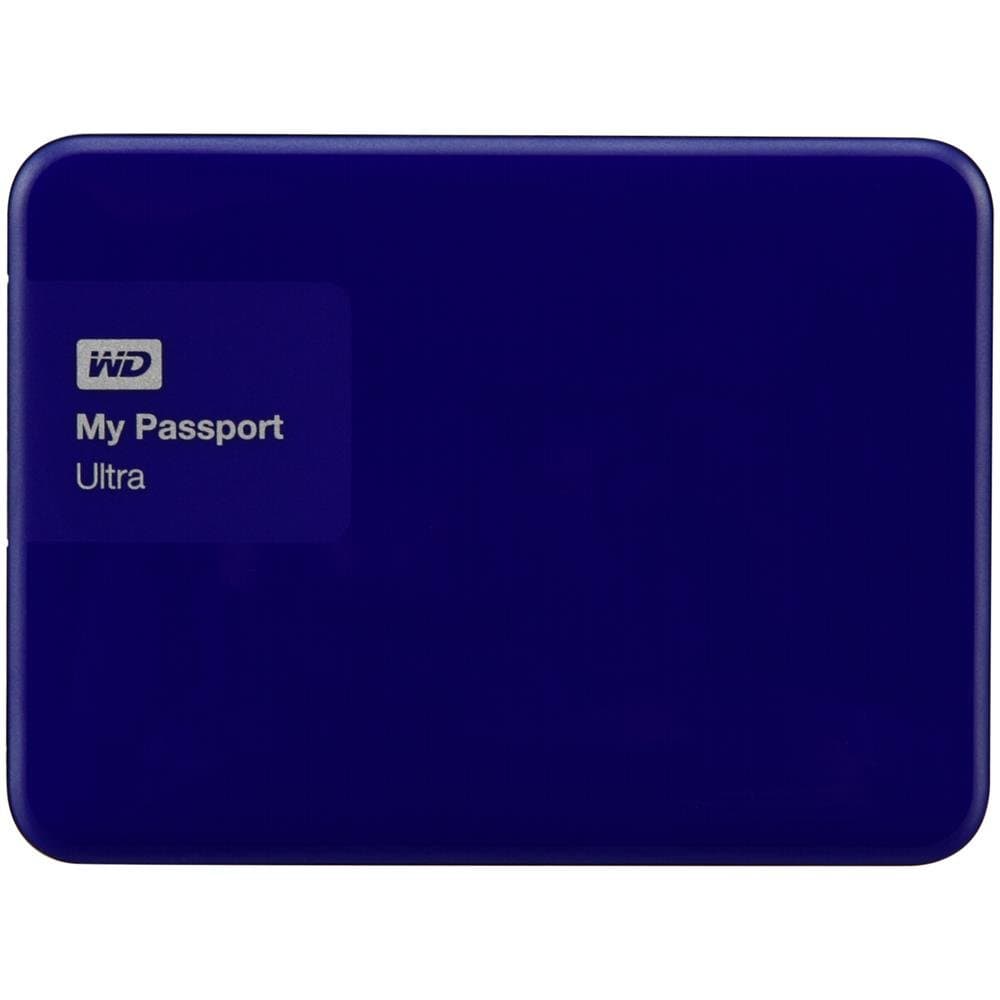 WD My Passport Ultra Portable External Hard Drive 2TB Blue - USB 3.0 - WDBBKD0020BBL-EESN