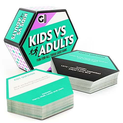 Ginger Fox Kids vs Adults Card Game | Family Trivia Quiz Game for Ages 8+