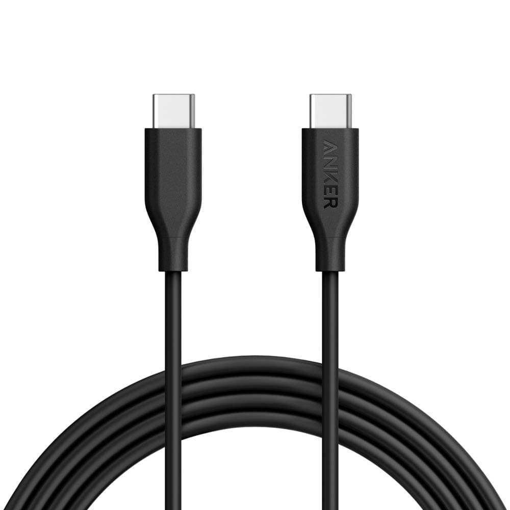 Anker Powerline USB-C to USB-C 2.0 Cable(6 ft), Power Delivery PD Charging for Apple MacBook, Huawei Matebook, iPad Pro 2018, Chromebook, Pixel, Switch, and More Type-C Devices/Laptops