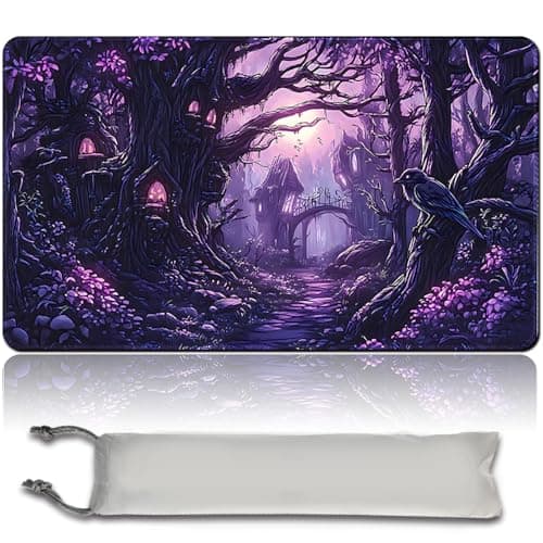 mtg game mat - 60cm x 35cm, original art, non-slip TCG game mat with rubber floor and sewn edges, Commander TCG Rollbar & Folding Card Mat (No Zone,mtg49-1)