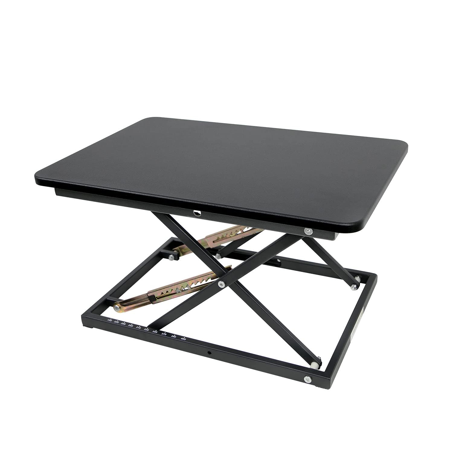 STANDNEE Standing Desk Converter Height Adjustable Stand Up Desk Riser - Supports 300 lbs, Fully Assembled Monitor/Laptop Riser Workstation, Black.