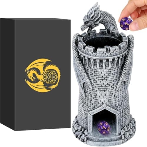 Dragon Dice Tower, Resin DND Rolling Tower, Tabletop Dice Game Accessories