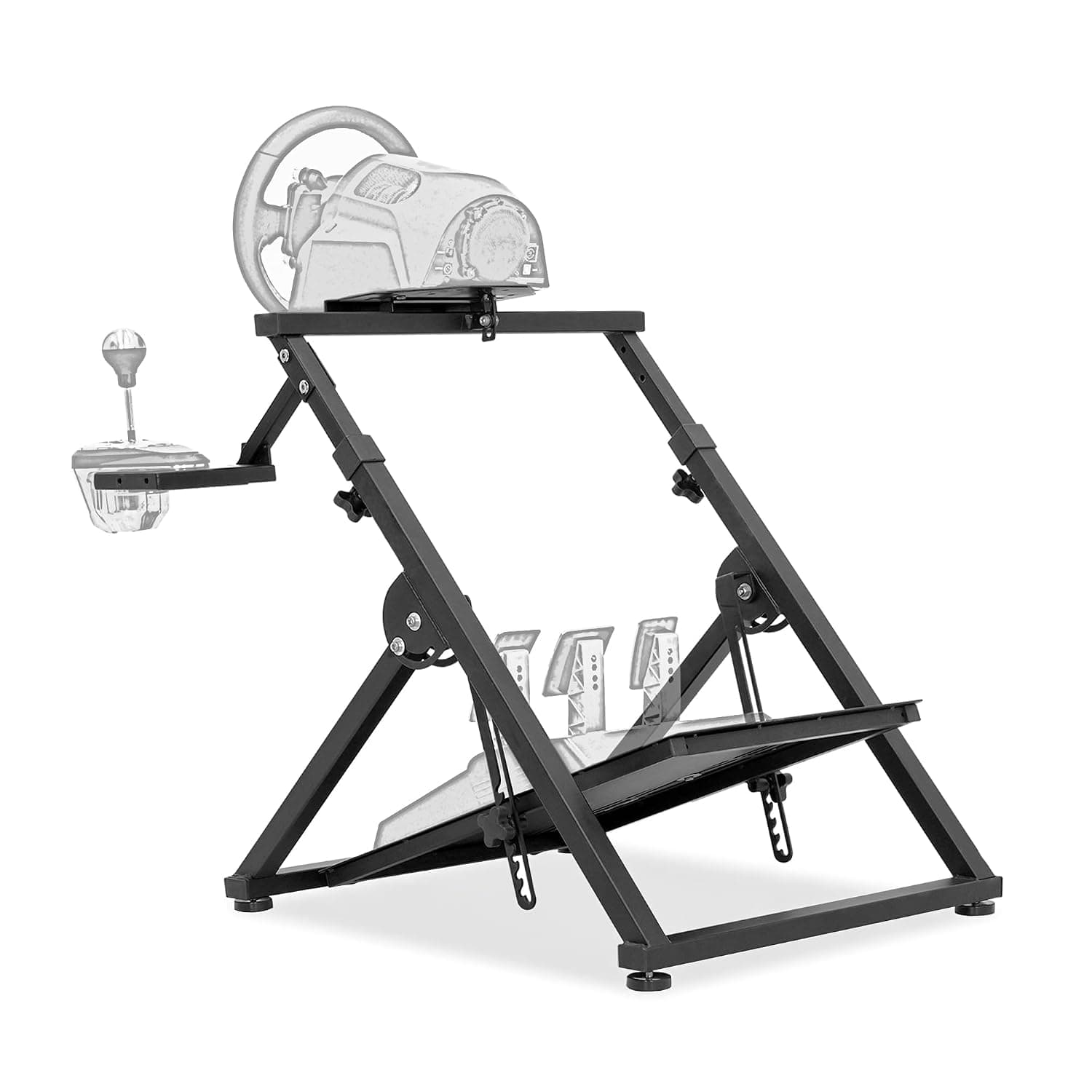 STRASSE XZERO Foldable Racing Cockpit - High-Rigidity Compact Simulator Frame with Adjustable Steering & Pedal Mounts, Space-Saving Design for Home Sim Racing