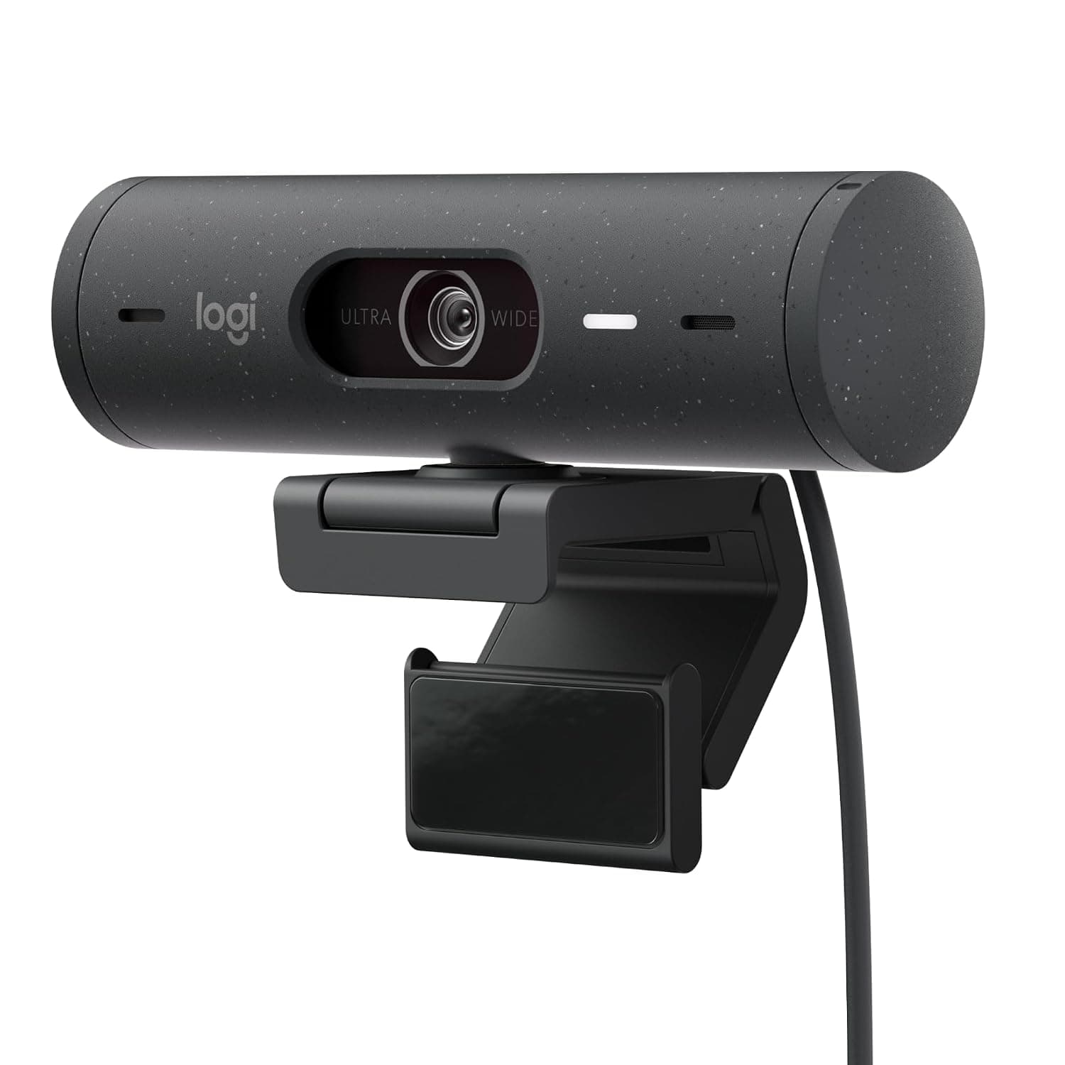 Logitech Brio 500 Full HD Webcam with Auto Light Correction | Show Mode, Dual Noise Reduction Mics, Privacy Cover, Works with Microsoft Teams, Google Meet, Zoom, USB-C Cable - Graphite