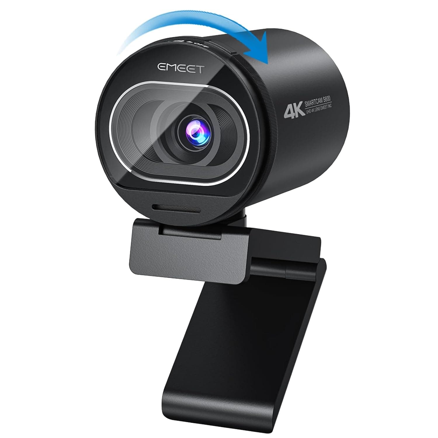EMEET Webcam 4K S600, 1080P Webcam for PC with Microphone, TOF Auto Focus, Light Correction, 65°-88° Field of View, Privacy Cover, Plug & Play, Webcam with Microphone for Zoom, Mac, Laptop, Skype,