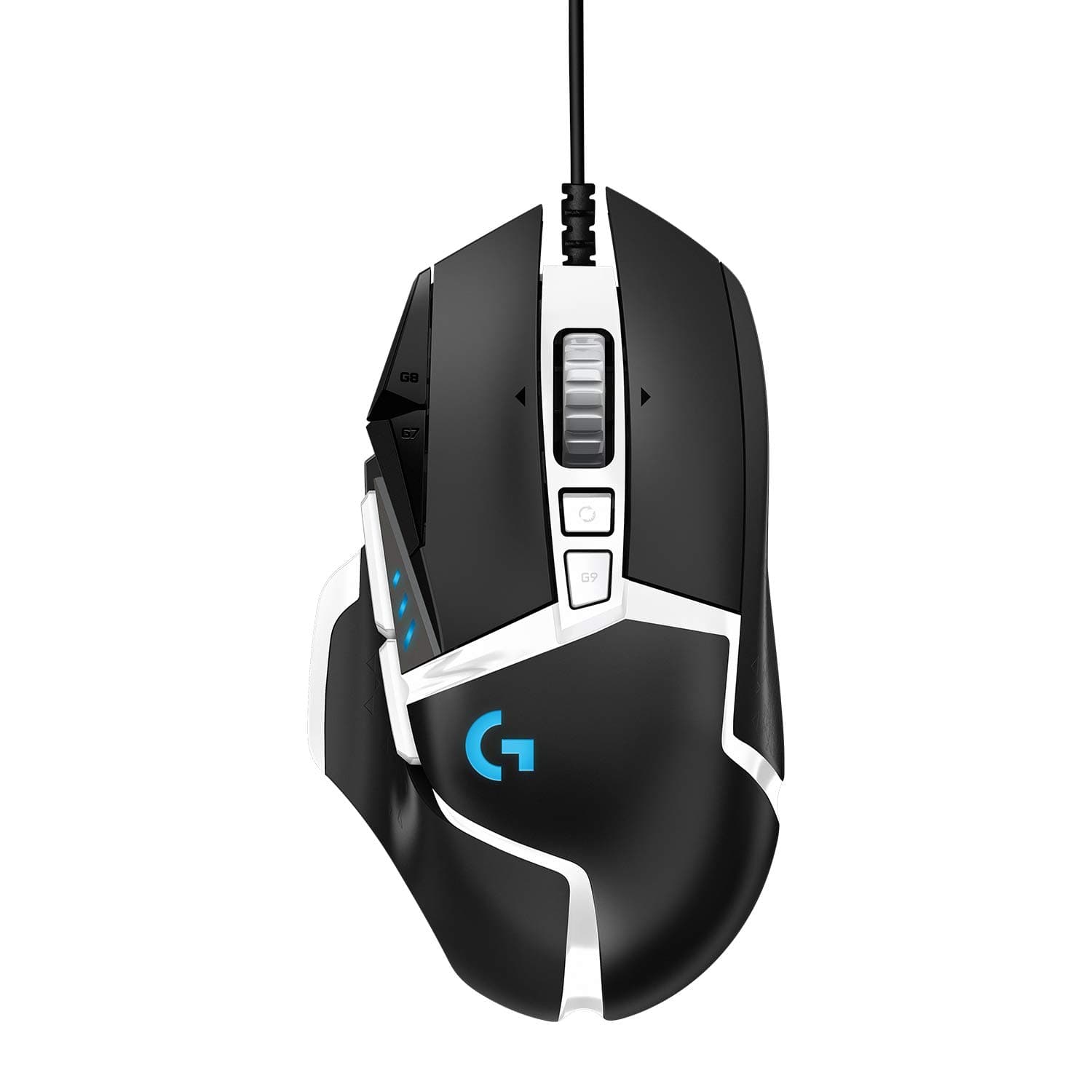 Logitech G502 HERO High Performance Gaming Mouse Special Edition | HERO 25K Sensor, 25 600 DPI, RGB, Adjustable Weights, 11 Programmable Buttons, On-Board Memory, PC/Mac - Black/White : Logitech