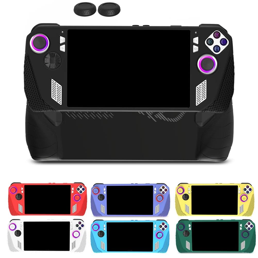 Silicone Case Cover Protective Sleeve for ROG Ally, Soft Cover Protector Housings Shell for Rog Ally Gaming Console Drop-Proof Case with Full Protection (Yellow)