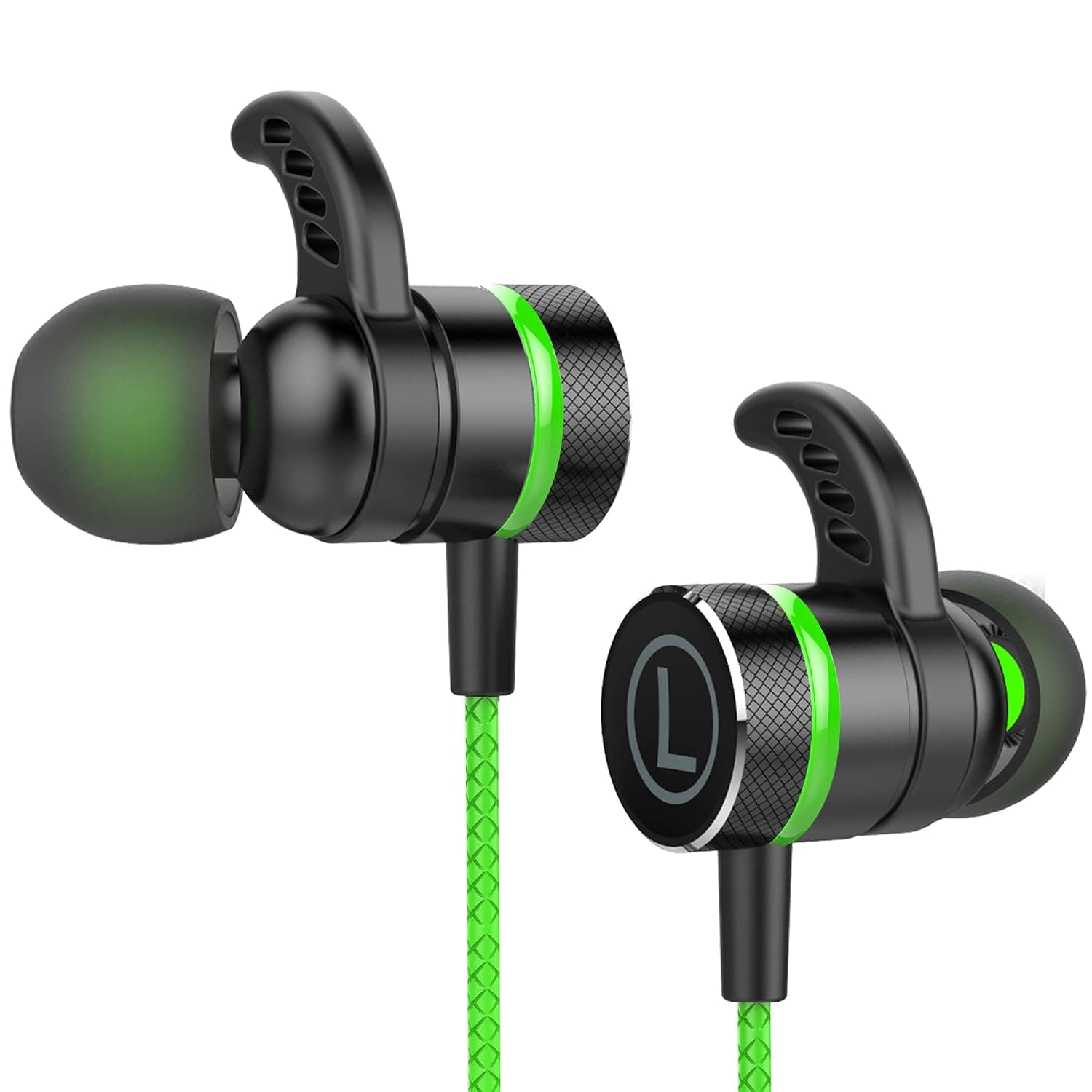 KASOTT SoundMaster Pro V1 - Gaming Earphones with Dual Audio Drivers,Battle Buds,in-Line Mic with Mute and Volume Control, Compatible with Xbox Series,PS5,PS4,Switch,Pc with 3.5mm (Green)