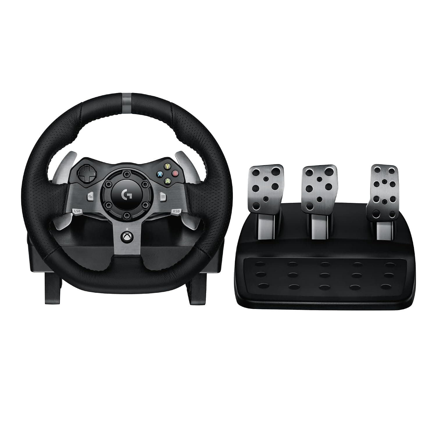 Logitech G G920 Driving Force Racing Wheel and Floor Pedals | Real Force Feedback, Stainless Steel Paddle Shifters, Steering Wheel Cover for Xbox Series X|S, Xbox One, PC, Mac - Black