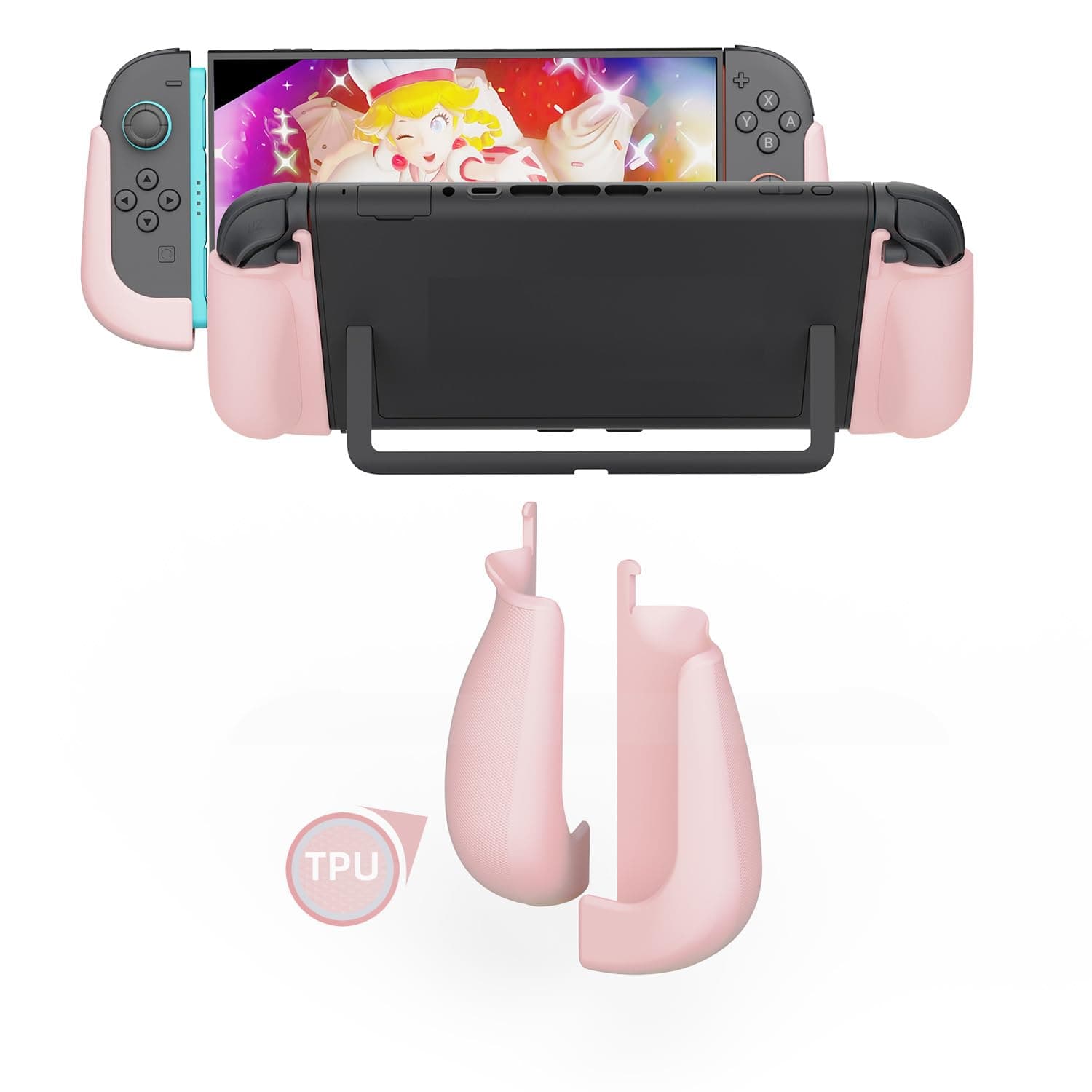 MystiForge Split Grips for Nintendo Switch 2 Joycon 2 – Ergonomic, Anti-Slip TPU, Quick Release & Lightweight