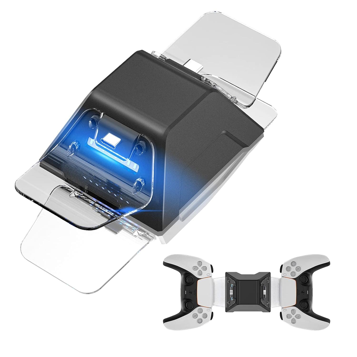 PS5 Charging Dock, PS5 Controller Charger with LED Indicator, High Speed, Fast Charging Station for Dual Sense Controllers