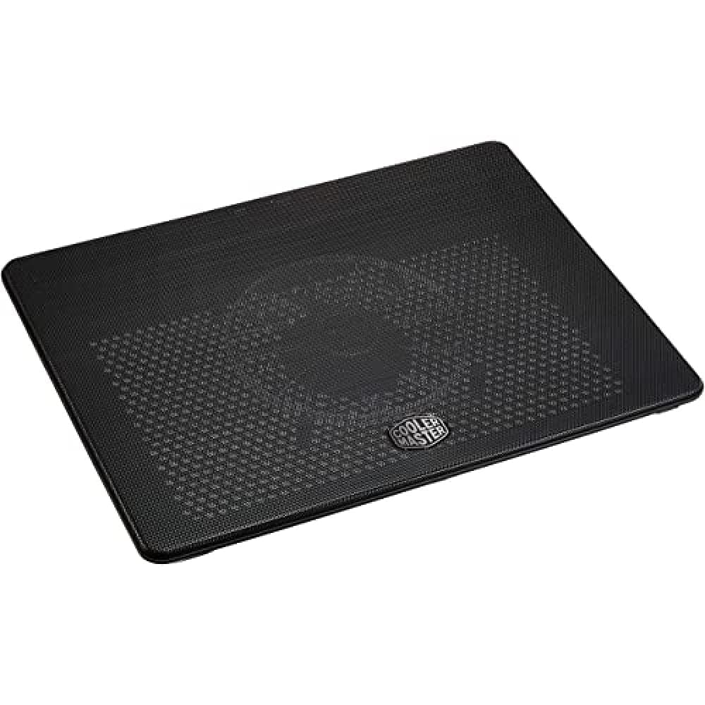 Cooler Master NotePal L2 Laptop Cooler - Lightweight & Ergonomic Design, Quiet 160mm Blue LED Fan, Perforated Metal Plate, Compatible with Notebooks up to 17 Inches, Black