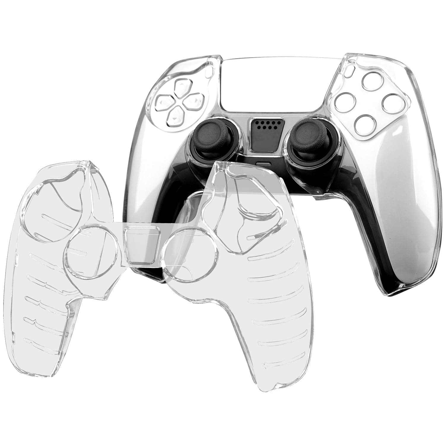 OSTENT Hard Transparent Crystal Protective Shell Skin Case Cover for Sony PS5 Wireless Controller