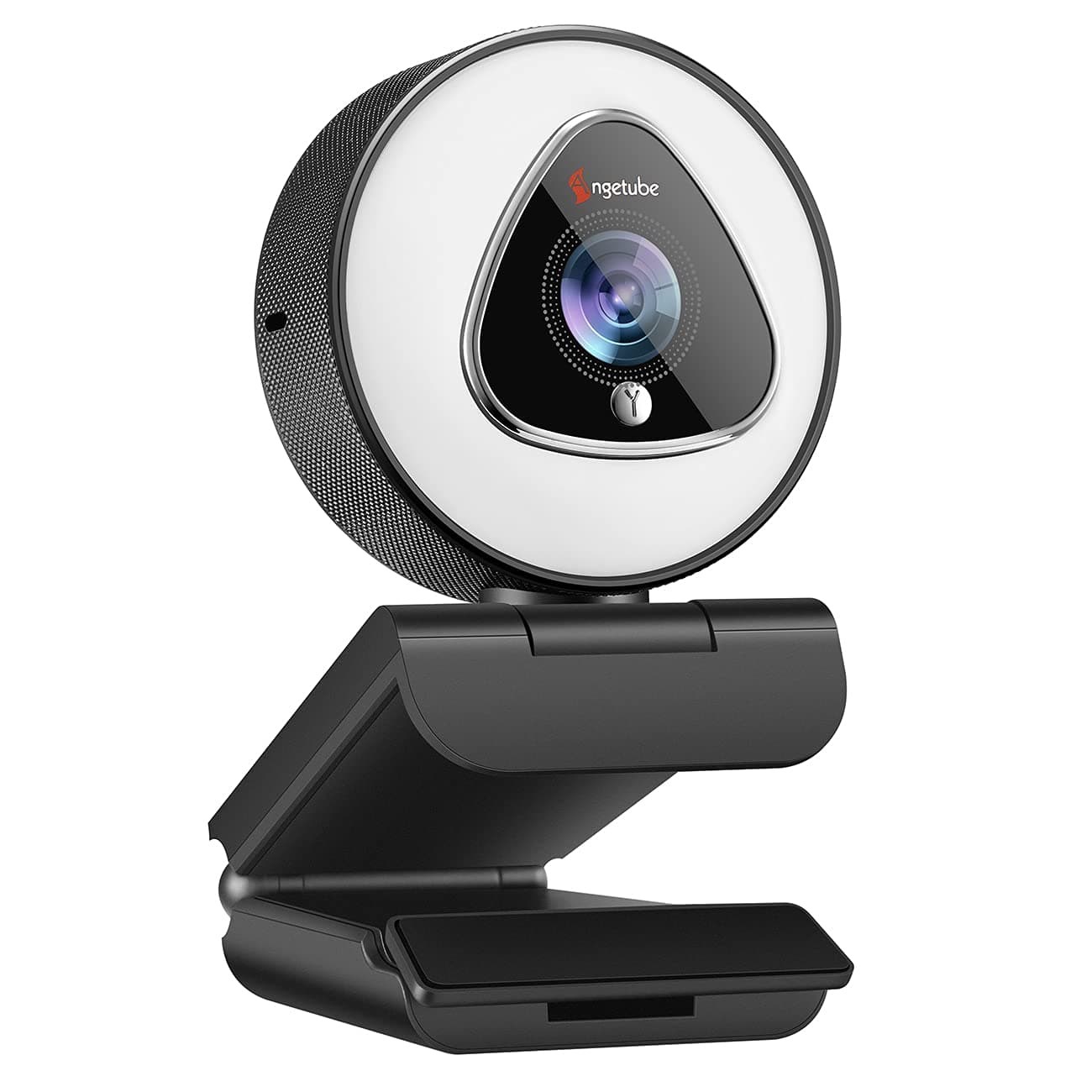 Angetube Webcam with Ring Light for Streaming - 1080P HD Web Camera with Microphone Auto Focus Computer | Laptop | Desktop USB Camera for Xbox PC Gaming Stream & Zoom Meeting & Video Calling & Twitch