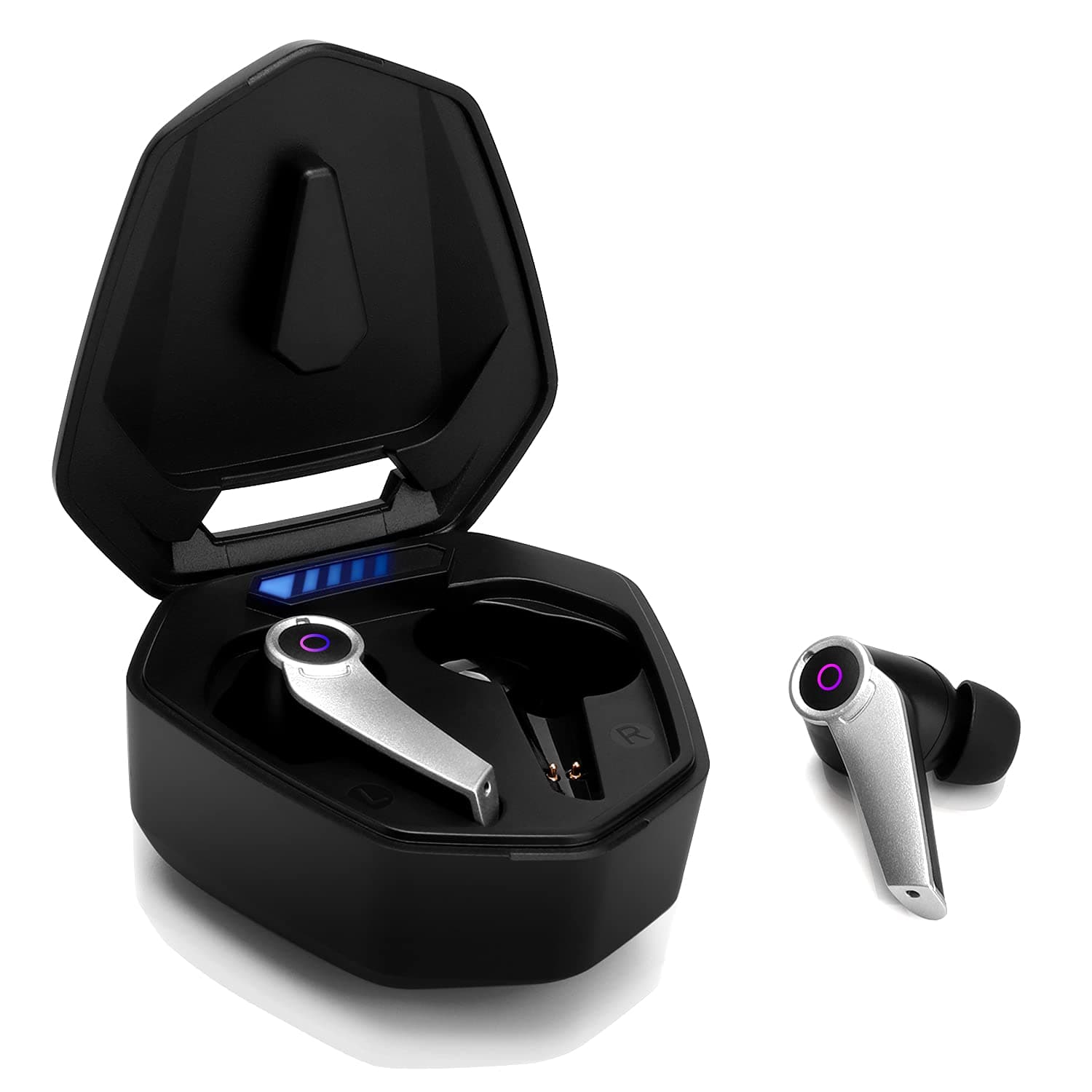 August EPG500 Wireless Gaming Earbuds with Dual-Mic ENC Noise Cancelling | Bluetooth 5.0 Earphones, Low-Latency, 40H Playtime with Charging Case, USB-C Charging for Sports, Meeting, PC, PS5, Switch