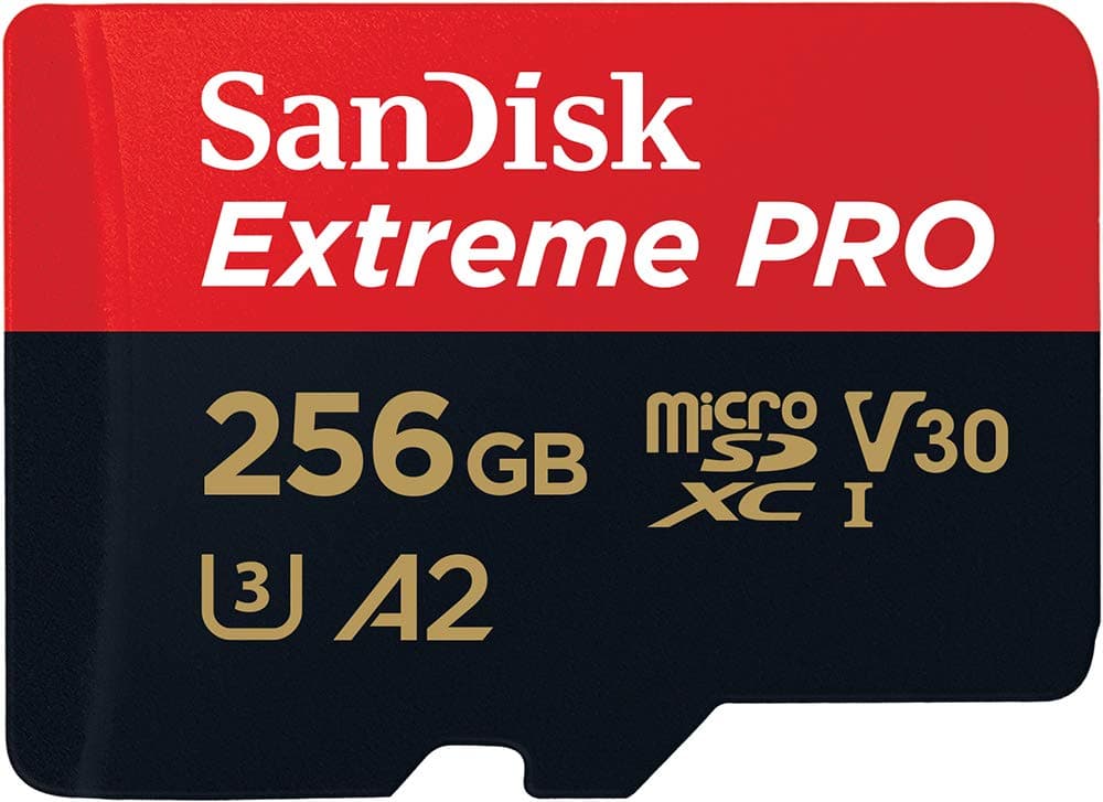 SANDISK Extreme PRO microSD Card + Adapter 256GB, Up to 200MB/s Read Speeds