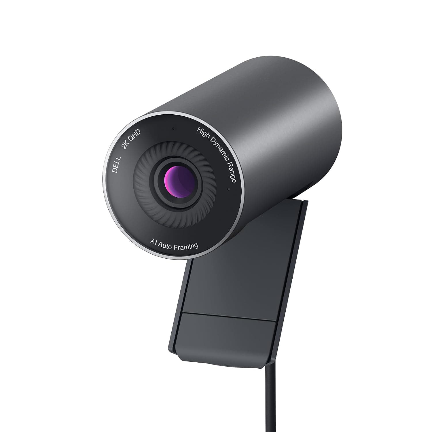 Dell 2K QHD Webcam WB5023, Sony Sensor, Noise Reduction Mic | f2.0 Aperture, 65°/78° Field of View, Autofocus, AI Auto Framing, 3D & 2D Video Noise Reduction, USB‑A, Teams Certified