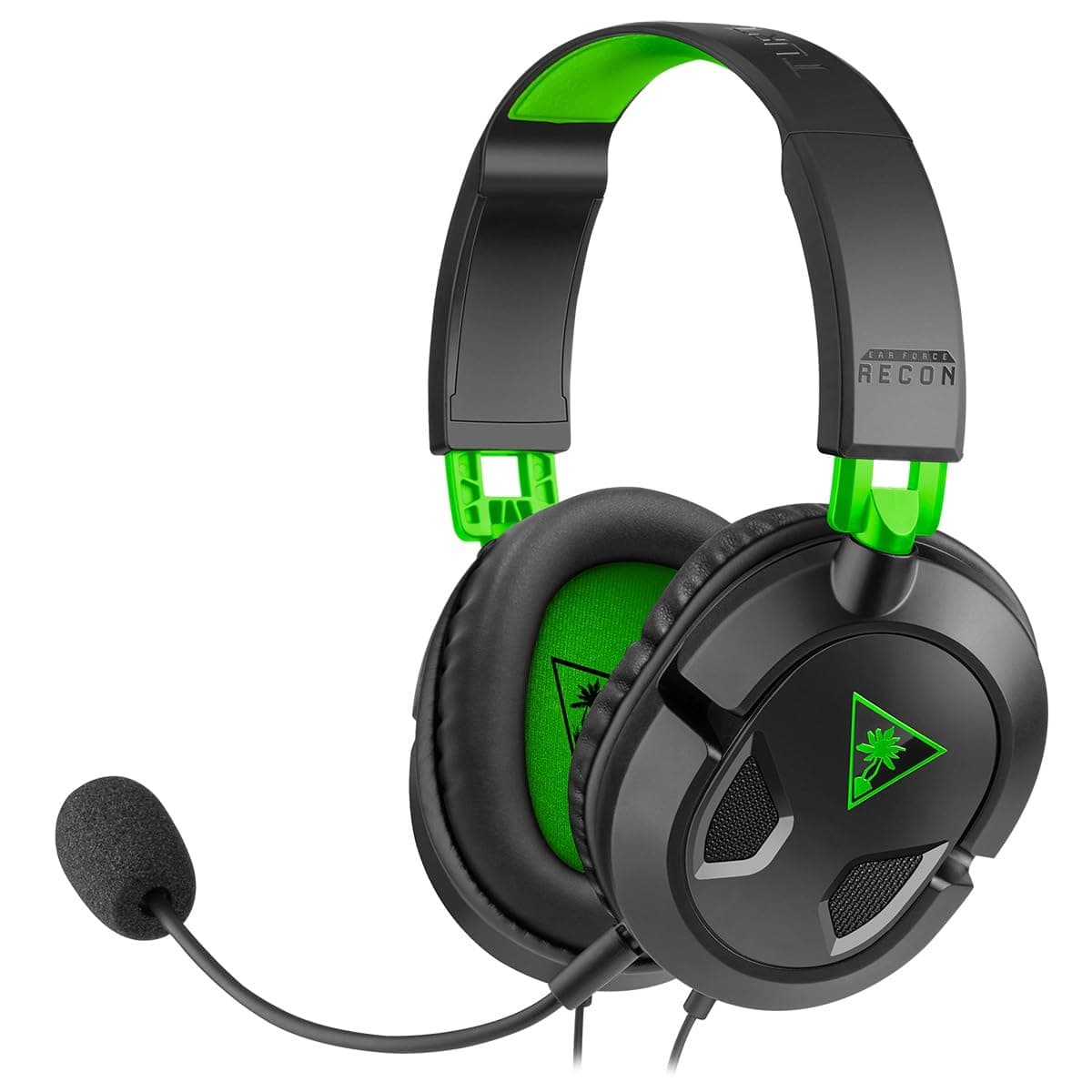 Turtle Beach Recon 50 Wired Multiplatform Gaming Headset for XBOX, PS5, PC | Black Green, XBOX Series X|S, XBOX One, PlayStation, PS4, Mobile, Removable Mic, 40mm Speakers, In-Line Controls, Lightweight